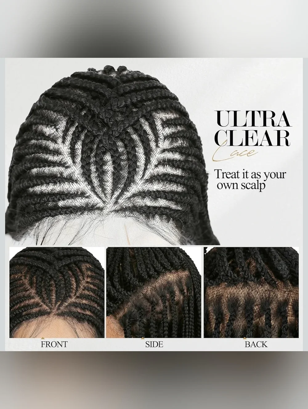 Black Long Box Braids Wig - Women Hair Wigs & Extensions